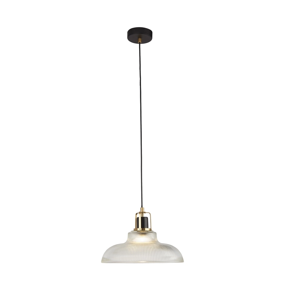 Design hanglamp Glossop messing met helder glas Design hanglamp Glossop messing met helder glas