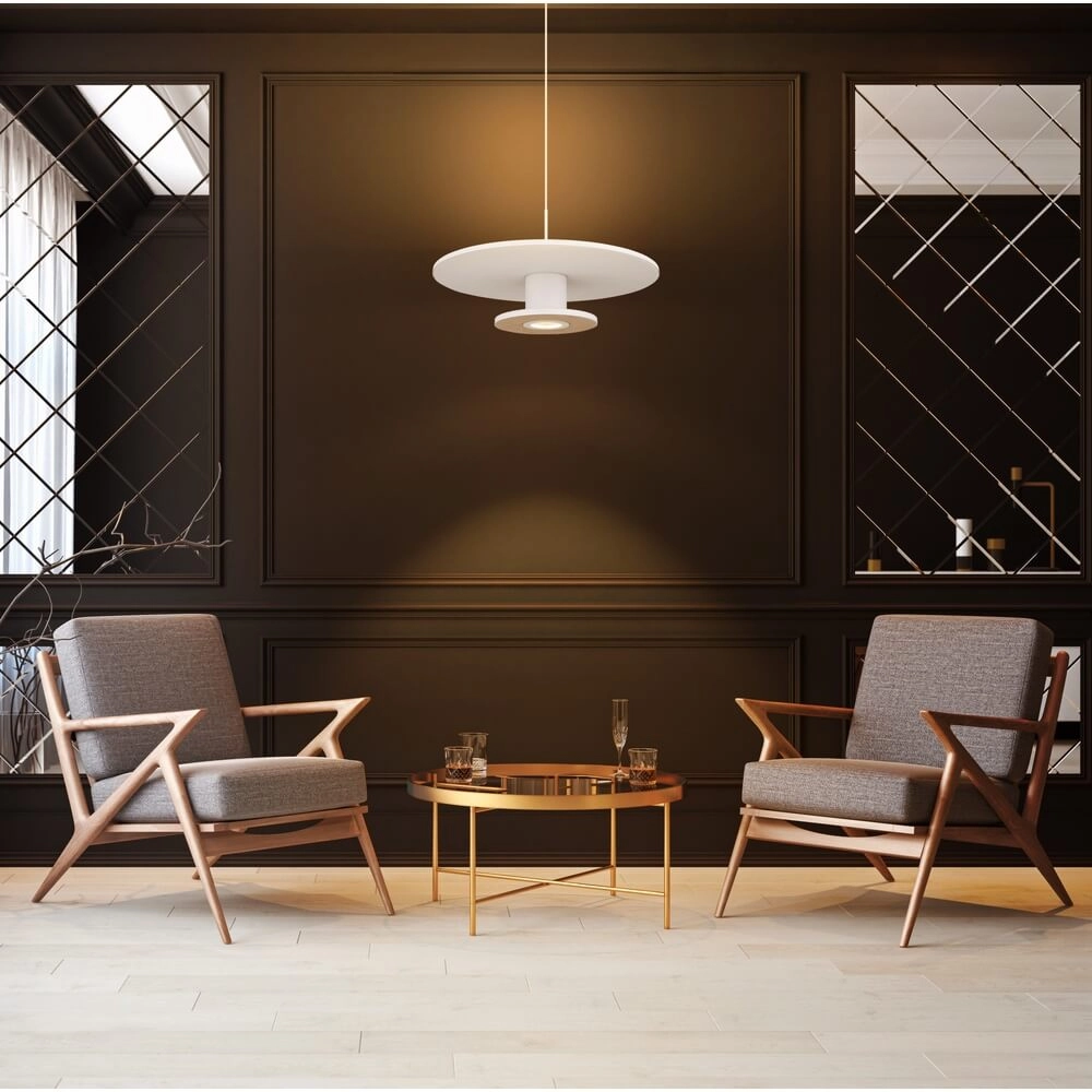 Witte hanglamp Carter Ø 38cm met vilt Globo 9007371462759