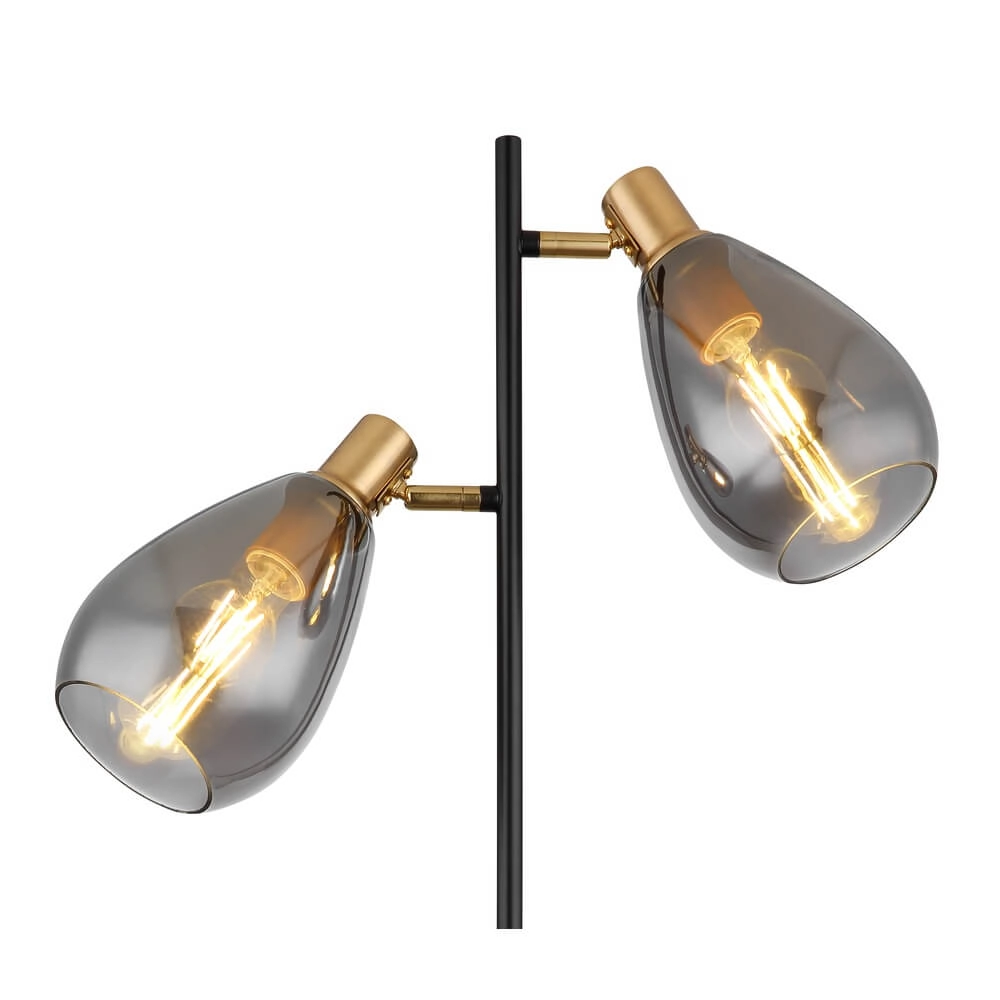 Vloerlamp Fanni zwart dubbel Globo 9007371439799