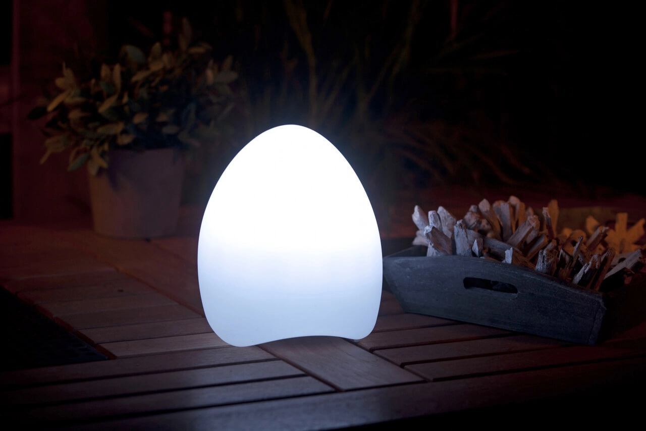 Tafellamp Music Egg RGB wit met speaker GardenLights 5907800857245