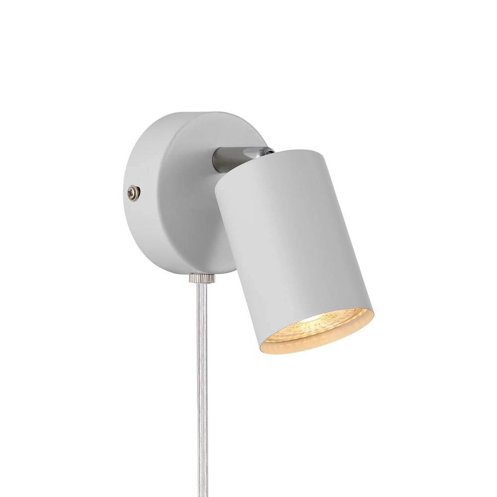Witte wandlamp Explore met snoer