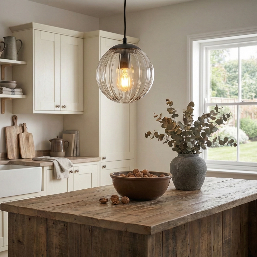 Hanglamp Abbacus 1-lichts smoke glas