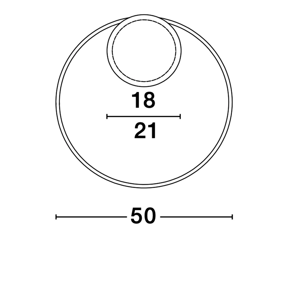 Ronde plafondlamp Fuline wit Ø 50cm Lyora 5212017419675