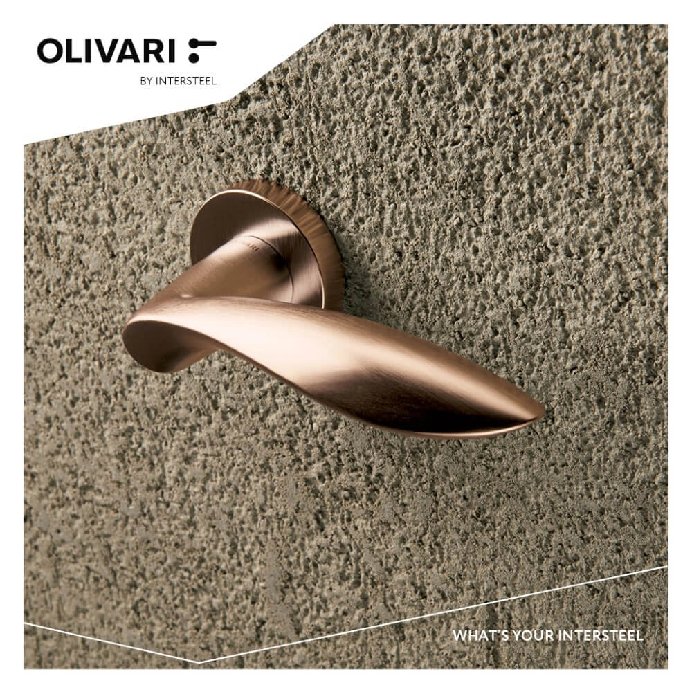 Design deurklink Onda mat koper Olivari 8714186478127