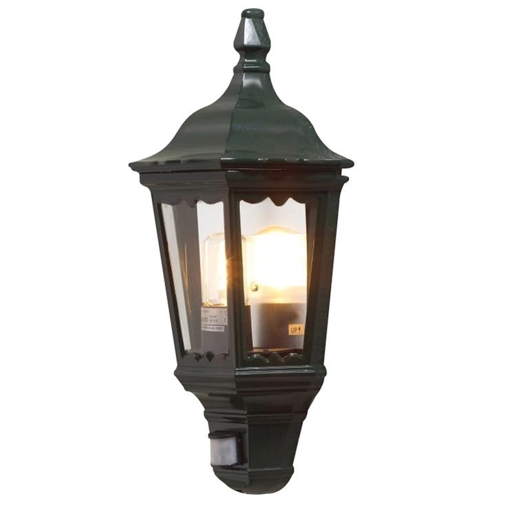 Groene buitenlamp Firenze met bewegingsmelder Groene buitenlamp Firenze met bewegingsmelder