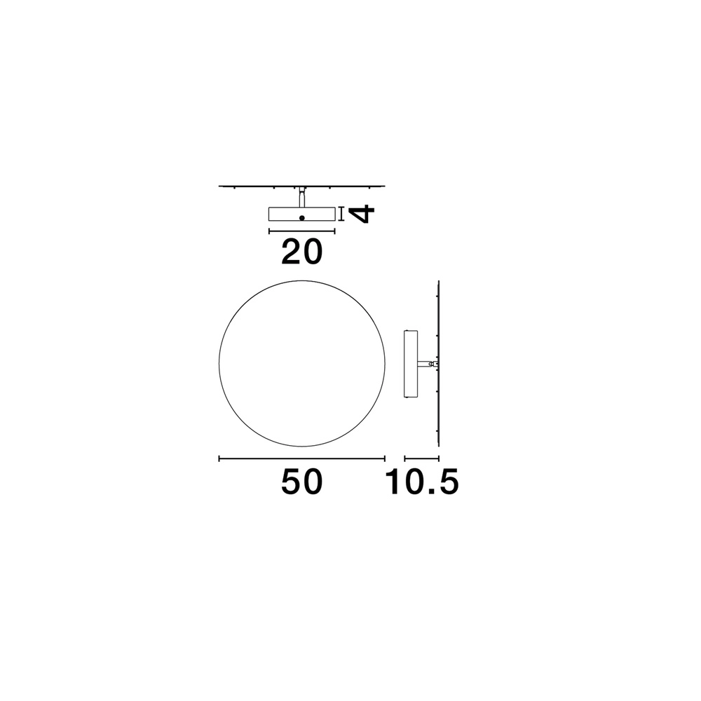 Design wandlamp Alida chroom Ø 50cm Lyora 5212017470973