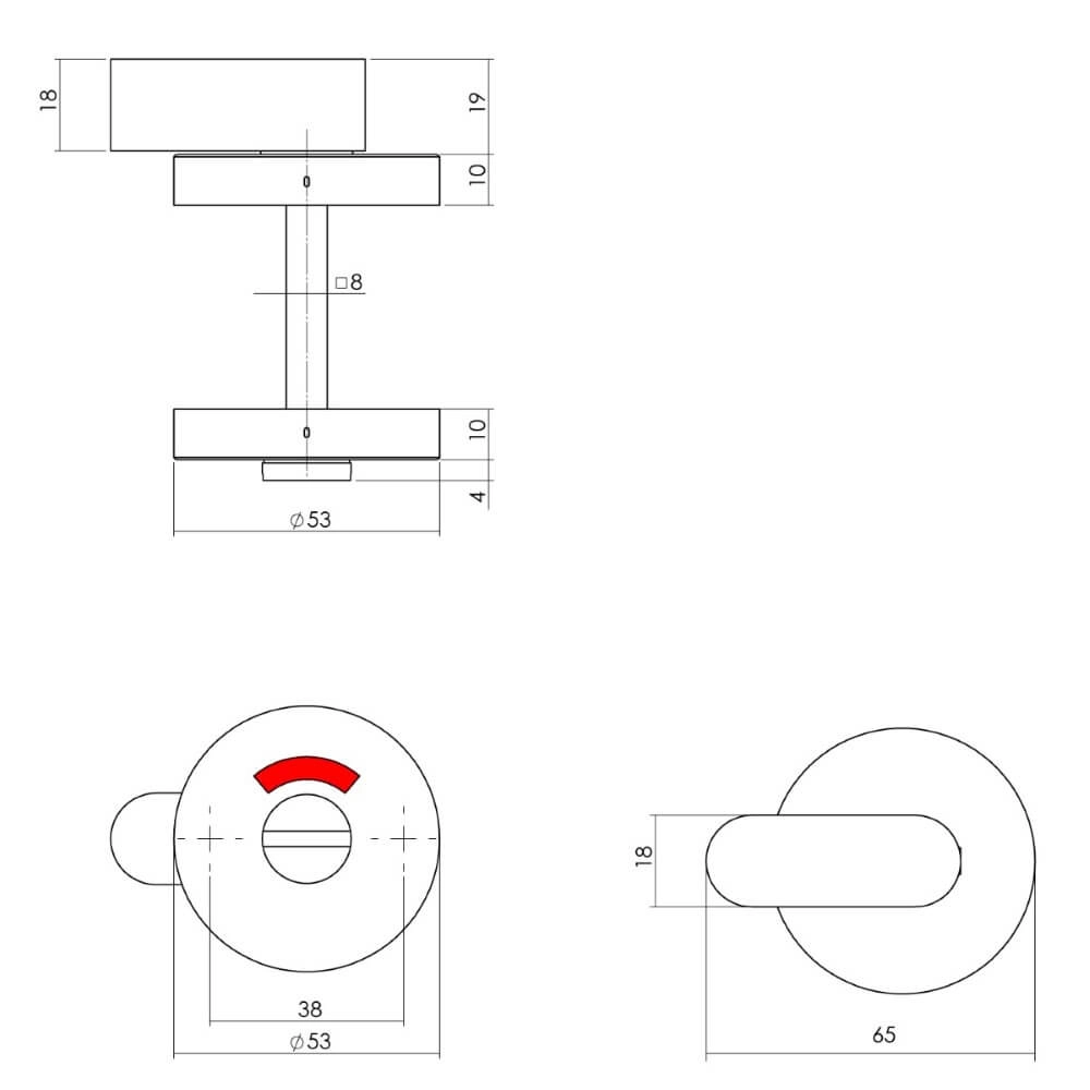 WC-sluiting Tira comfortknop RVS Intersteel 8714186483619