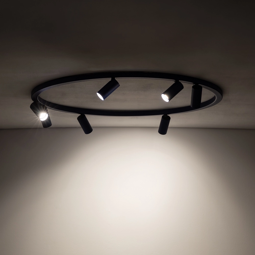 Cirkel opbouwspots Fourty 7x GU10 - donkerblauw Lyora 5903139119474