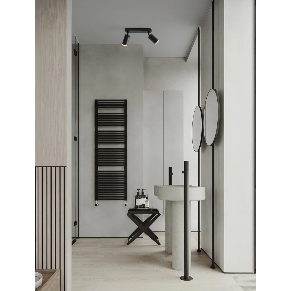 Opbouwspot Mao 2-lichts zwart Lyora 5212017475275