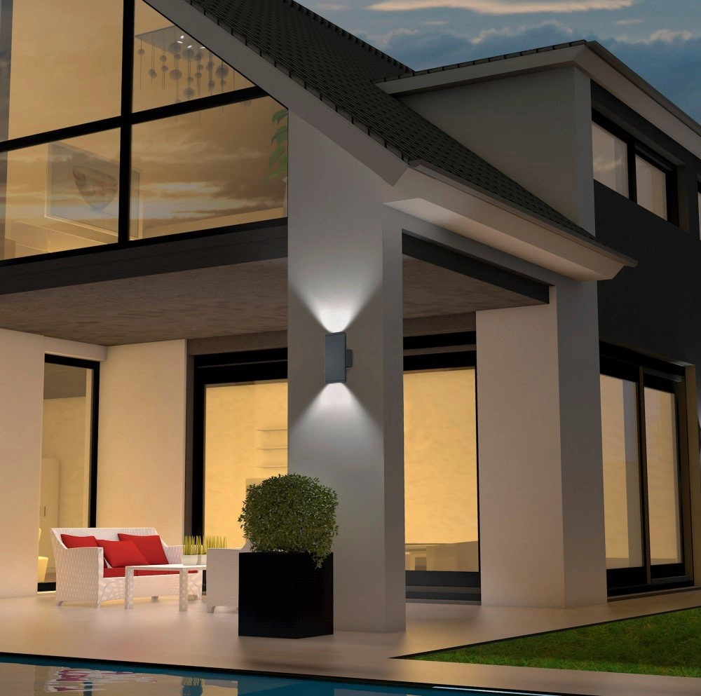 Wandlamp Colorado Up - Down antraciet Trio 4017807284164