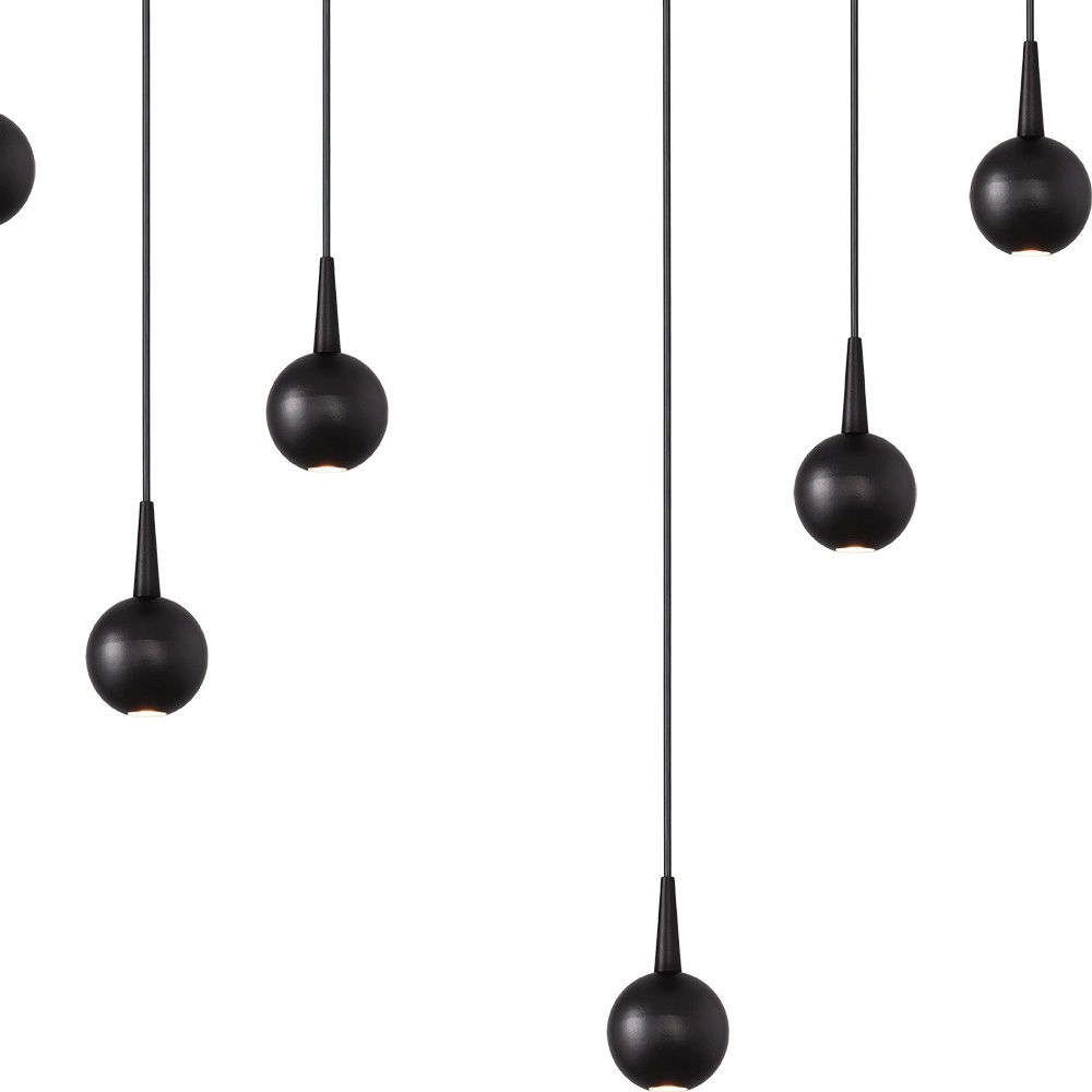 9-lichts hanglamp Talana zwart Ø 50cm DTW Masterlight 8718121352329