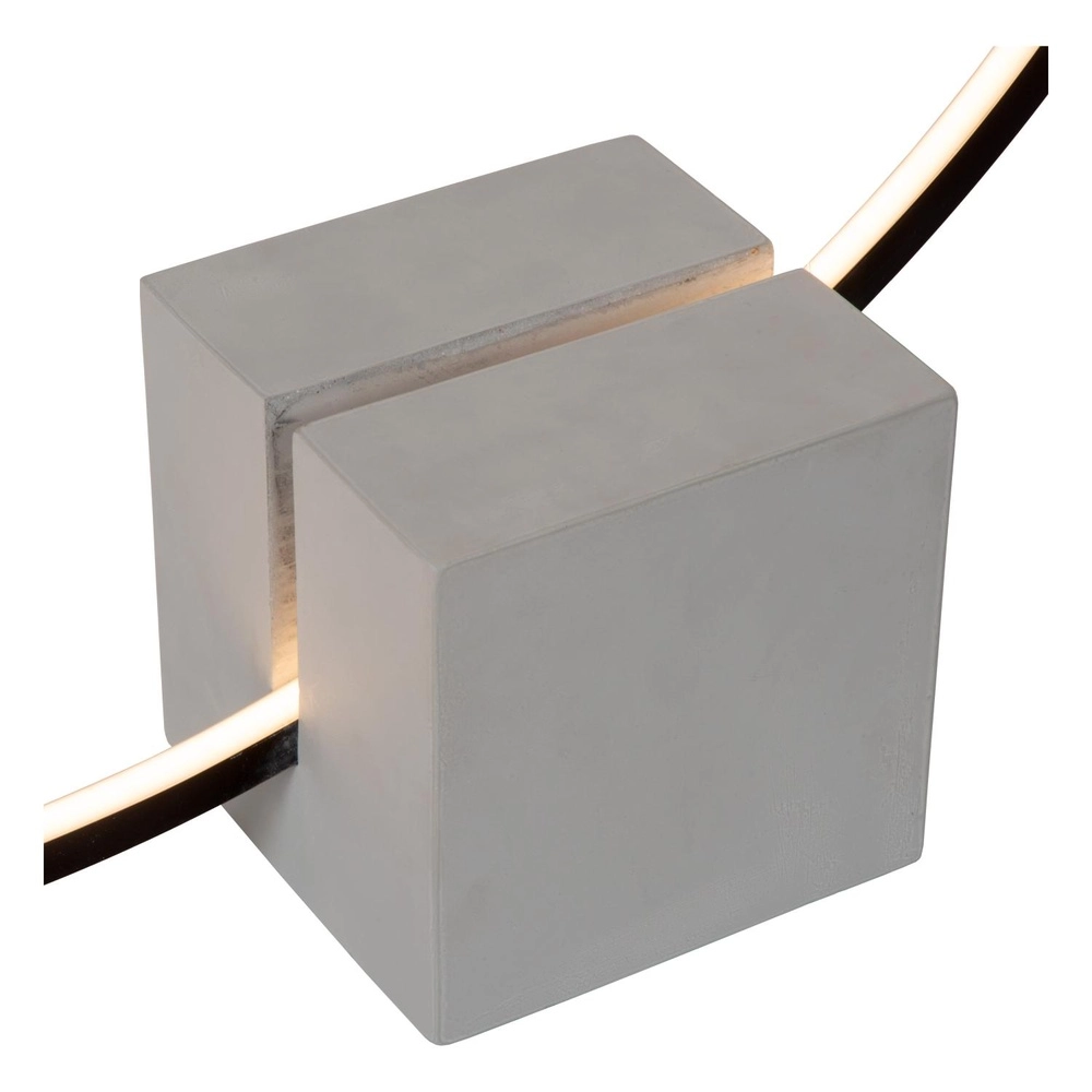 Zwarte tafellamp Cirkelis rond Ø 83cm Lucide 5411212051684