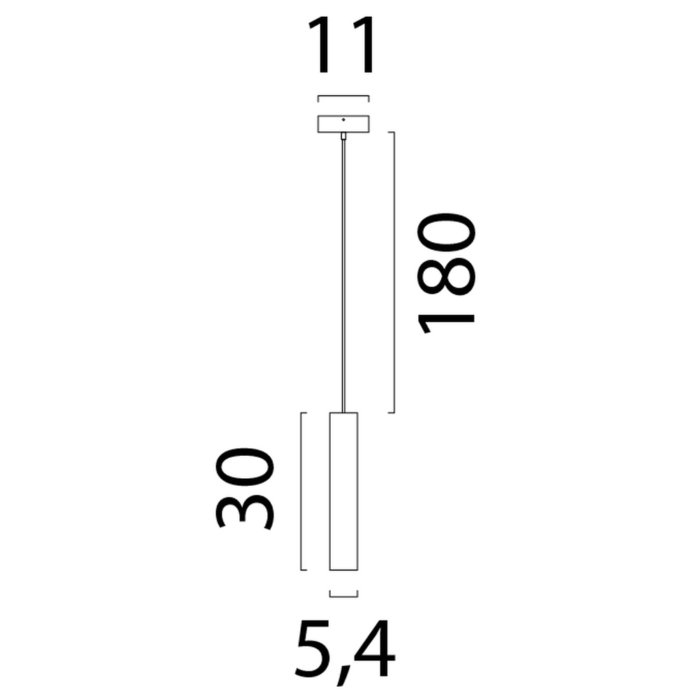 Hanglamp 30cm pendel Run mat goud Masterlight 8718121258775