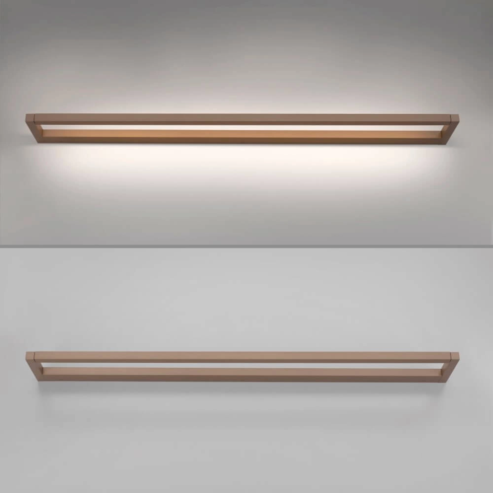 Strakke wandlamp Pure Puro brons 100cm Paul Neuhaus 4012248384237