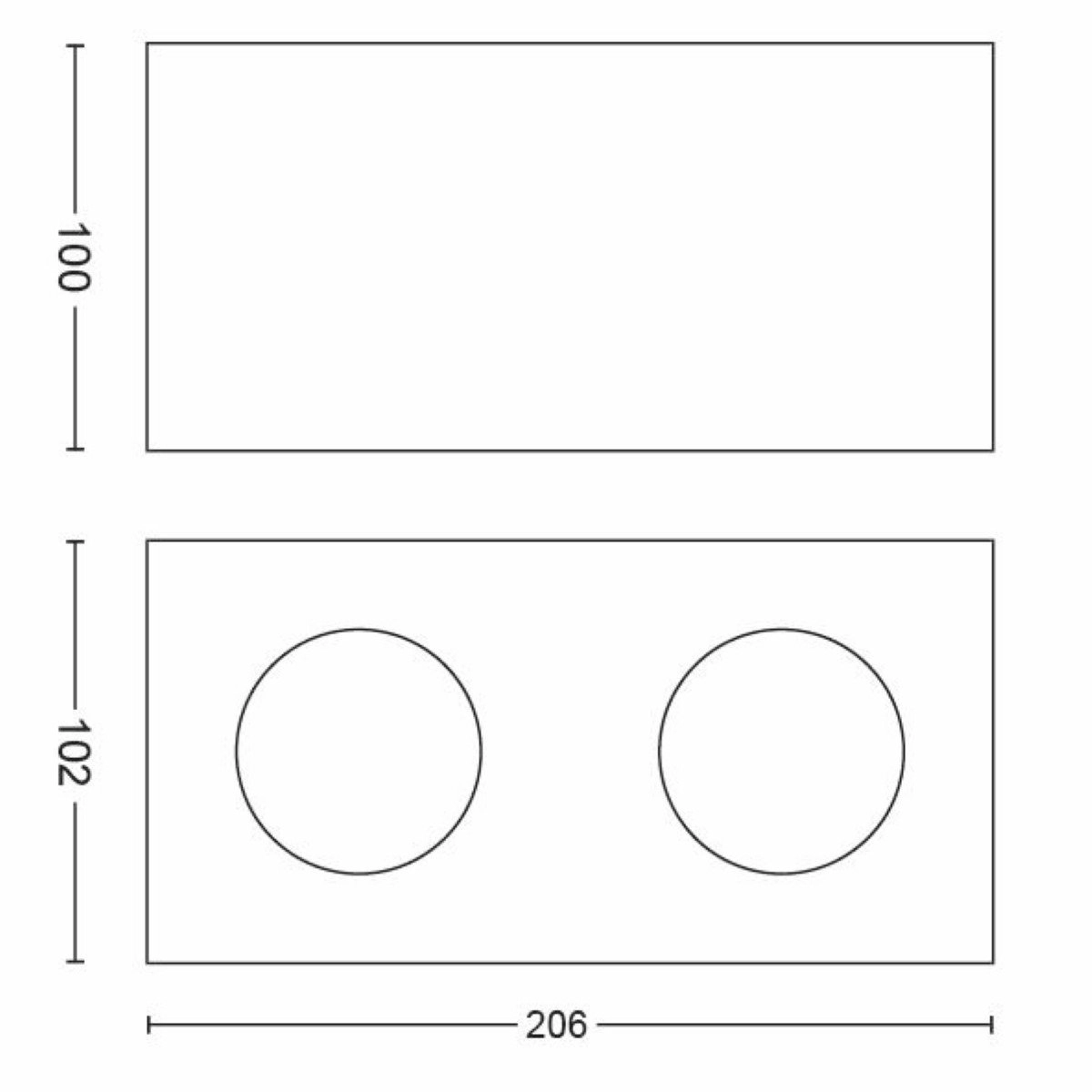 Spotlamp Box 2-lichts wit Philips 8718696164525