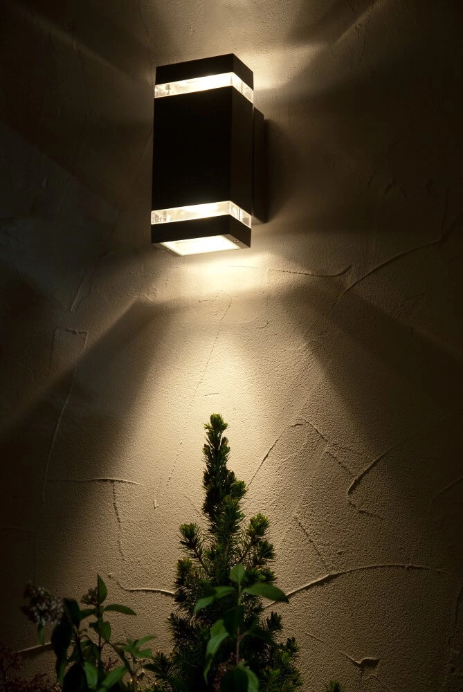 Design wandlamp Focus antraciet rechthoek Lutec 4250294301369