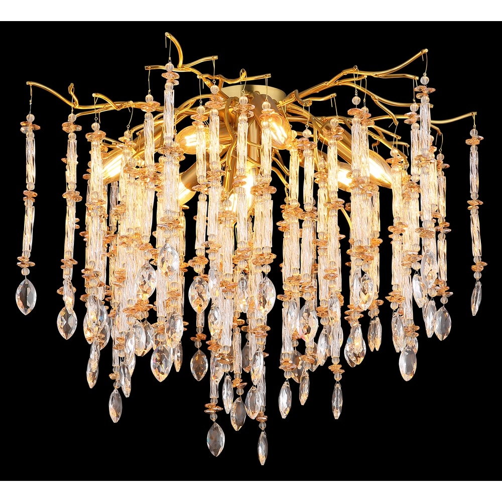 Plafondlamp Gloria Ø 60cm goud Globo 9007371566983
