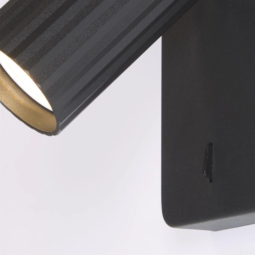 Bedlampje Anna zwart Lyora 5053423286938