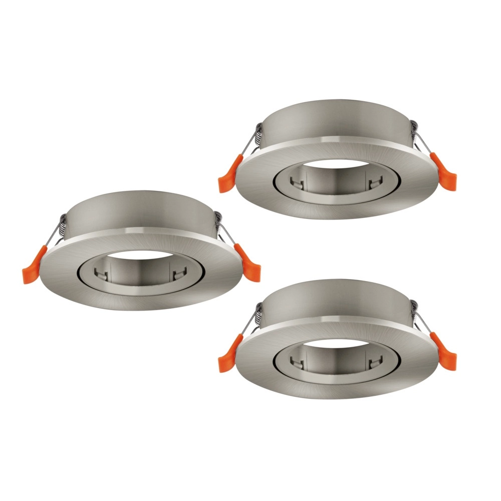 Set van 3 inbouwspots Barranco nikkel Ø 9cm