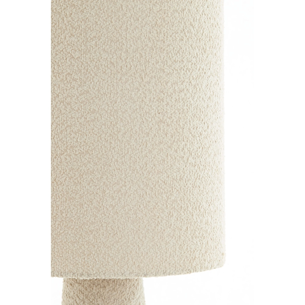 Staande schemerlamp Micky Ø 38cm - bouclé - zand Light & Living 8717807761158