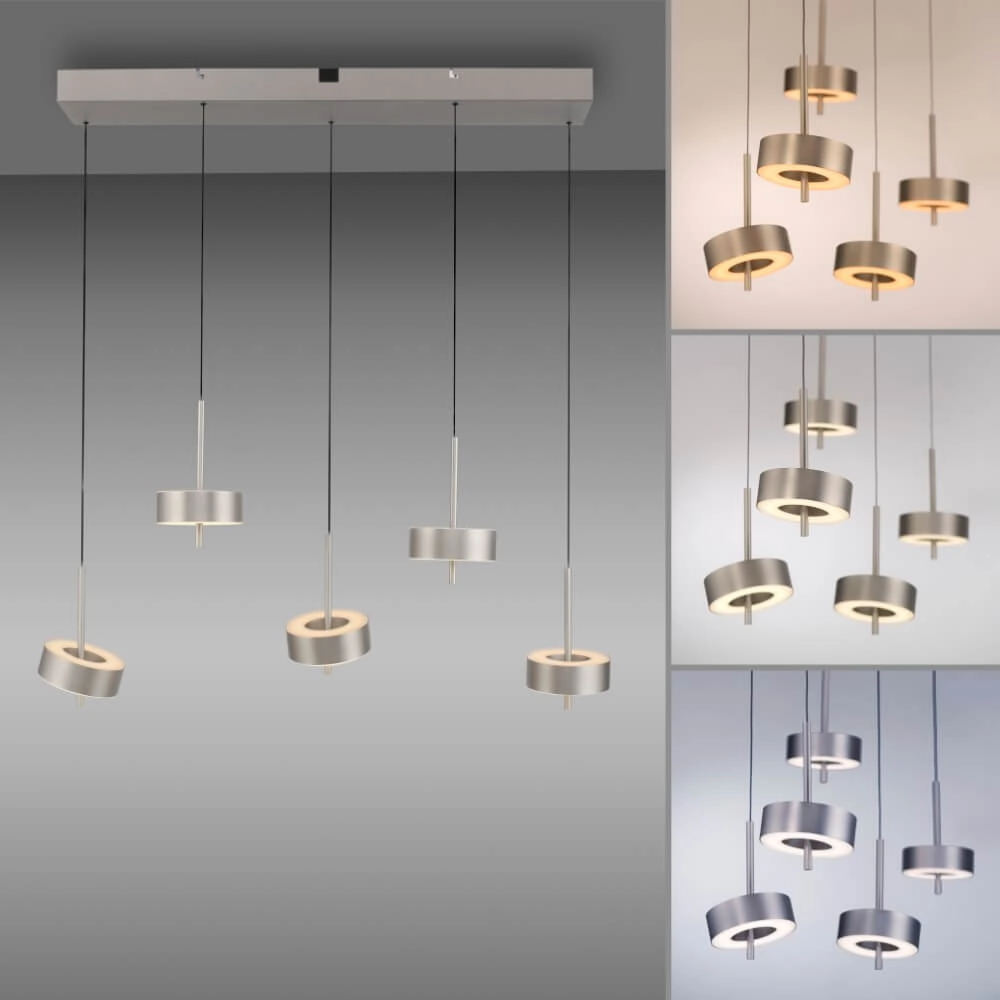 5-lichts hanglamp Q-Rotate aluminium modern Paul Neuhaus 4012248383186