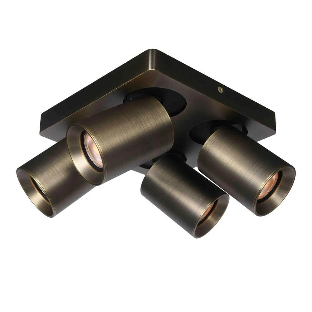 Plafondlamp Megano 4-lichts antiek brons Plafondlamp Megano 4-lichts antiek brons