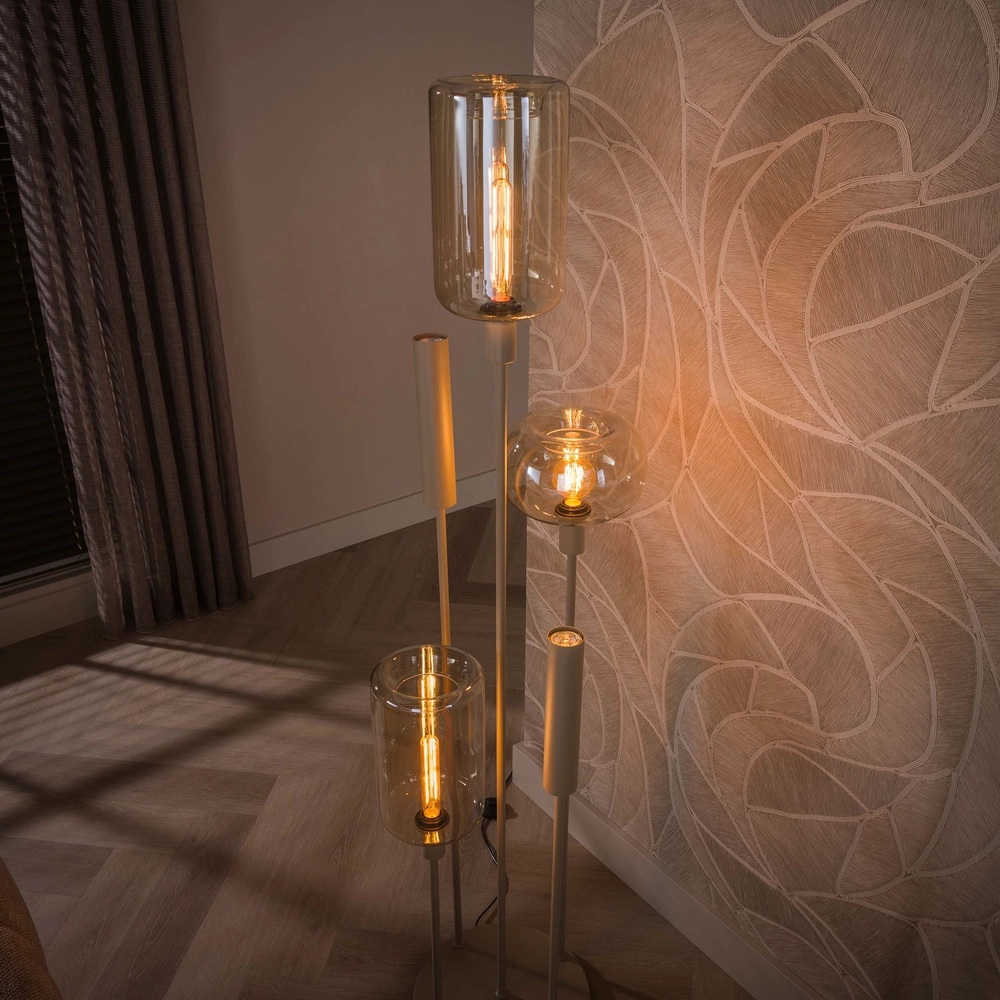 Design vloerlamp Serene zand bruin Lyora 8716803514768