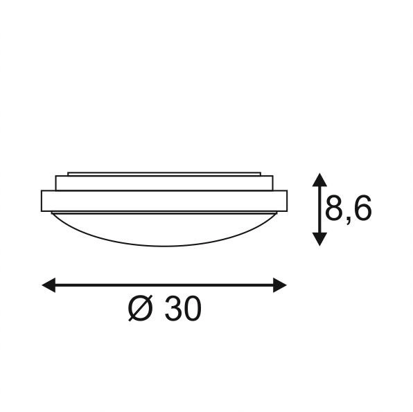 Plafondlamp Marona 30cm - 3000K metaalgrijs SLV 4024163170727