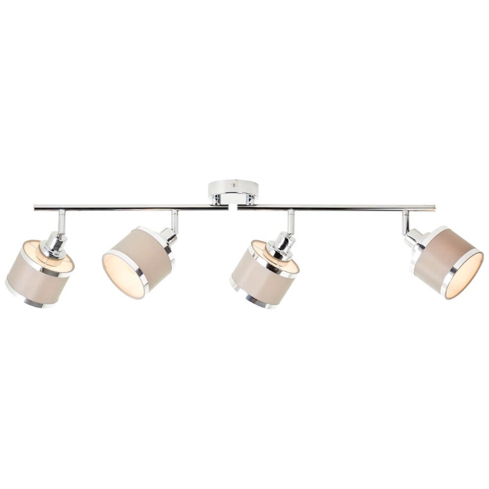 4-lichts plafondlamp Alexia chroom en grijs Brilliant 4004353424151