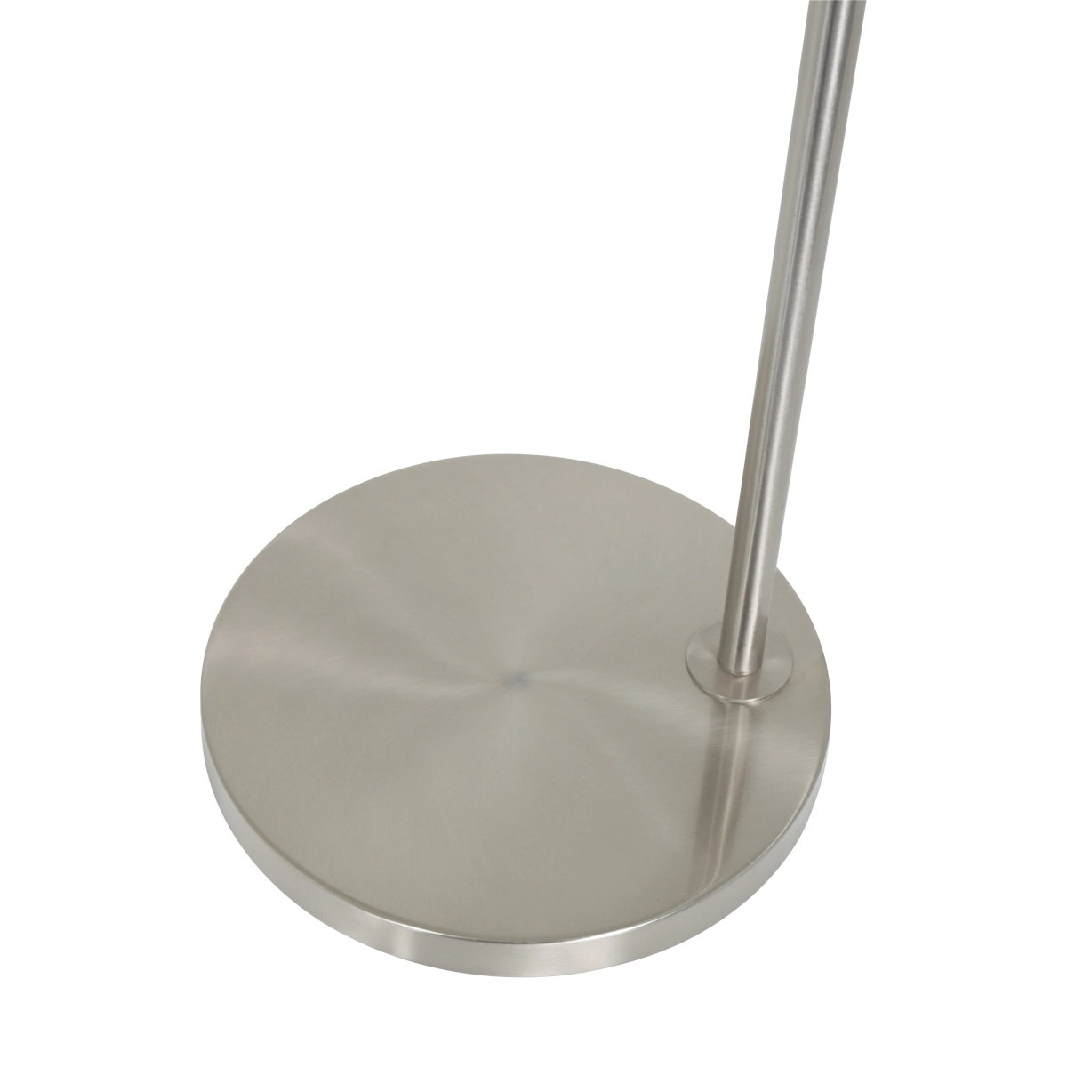 Vloer Leeslamp Prestige Chic RVS met 40cm wit linnen kap Steinhauer 8712746145724