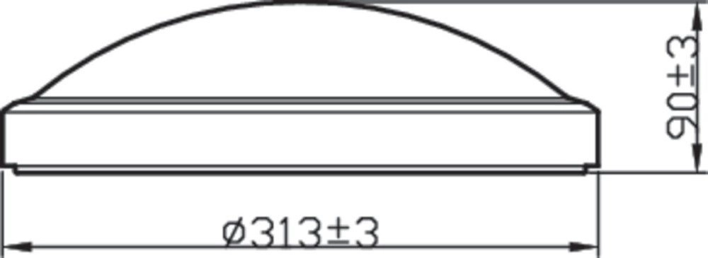 Chrome plafonnière Doris Ø 31cm Philips 8718699777234