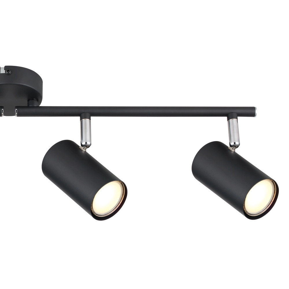 4-lichts plafondlamp Allvi zwart Globo 9007371451760