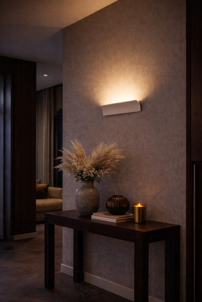 Indirecte wandlamp Malibu Up - champagne Artdelight 8720701104112