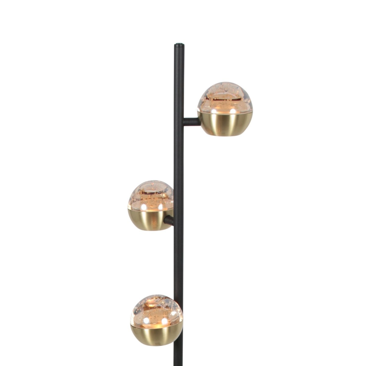 Led vloerlamp Belluno 3-lichts messing - glas Steinhauer 8712746183979
