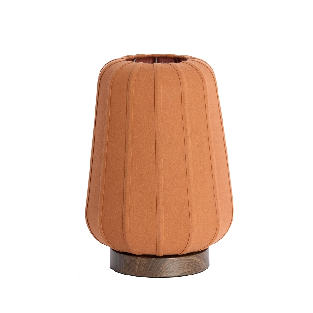 Nachtkastlamp Bibury Ø 30cm - terracotta linnen