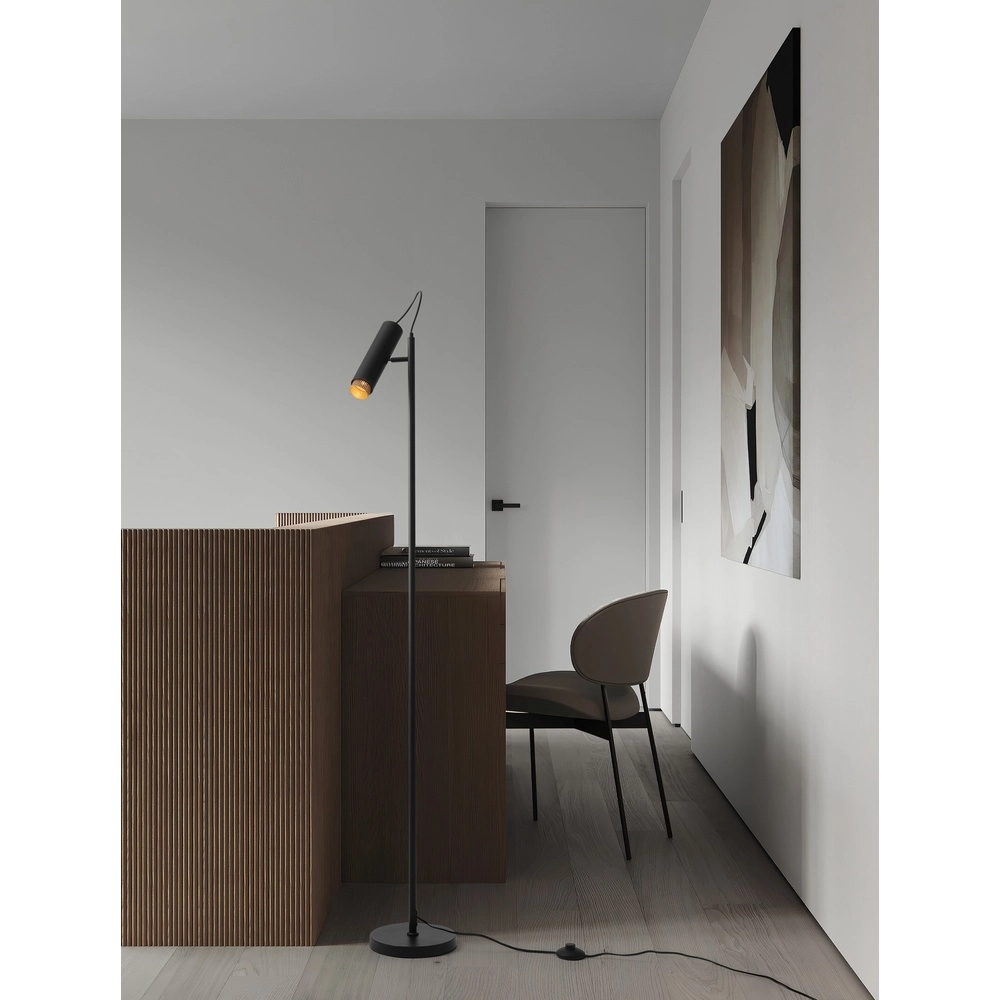 Leeslamp Nessi zwart met goud Lyora 5212017475220