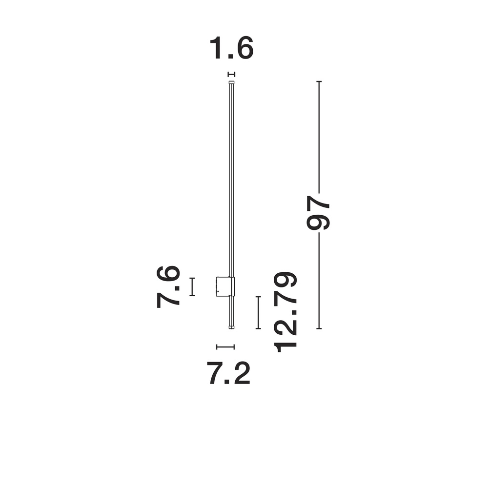 Design wandlamp Ridge wit 97cm Lyora 5212017447272