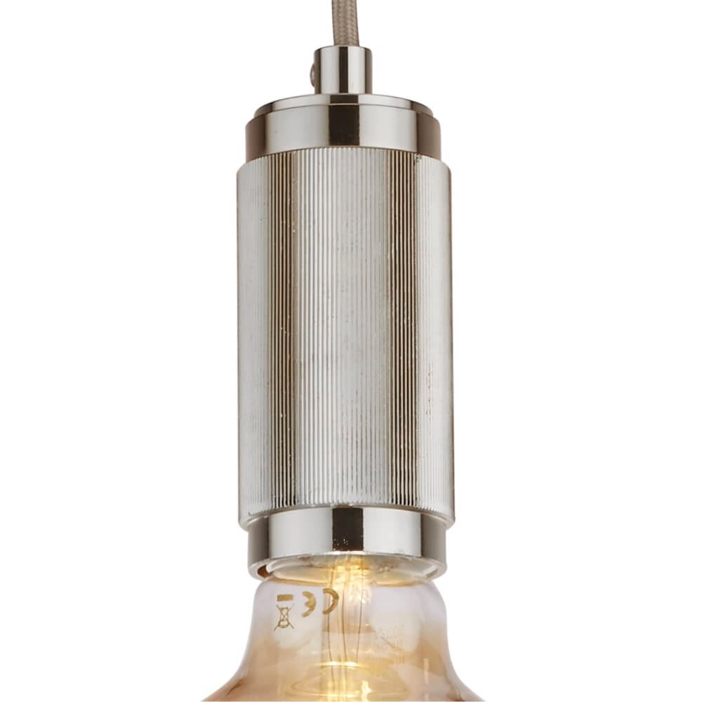 1-lichts hanglamp Suspension zilver Searchlight 5053423243719