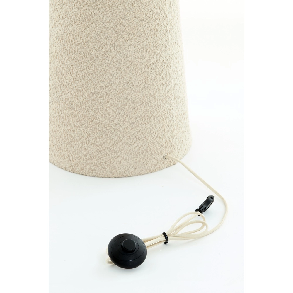 Staande schemerlamp Micky Ø 38cm - bouclé - zand Light & Living 8717807761158