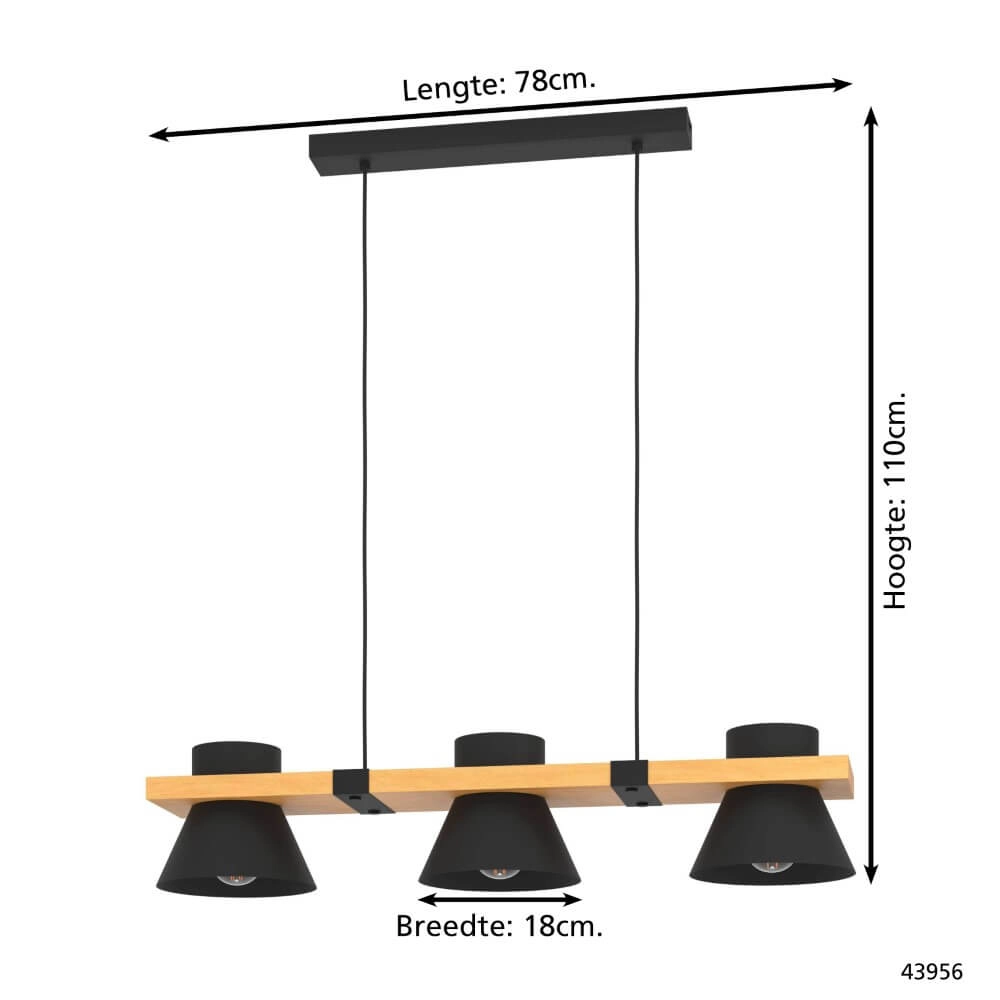 Landelijke hanglamp Maccles Eglo 9002759439569
