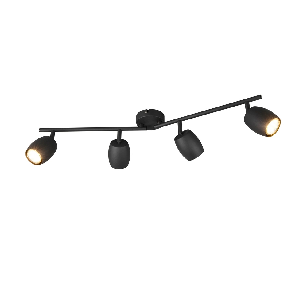 Plafondlamp Nancy 4-lichts zwart Trio 4017807657005