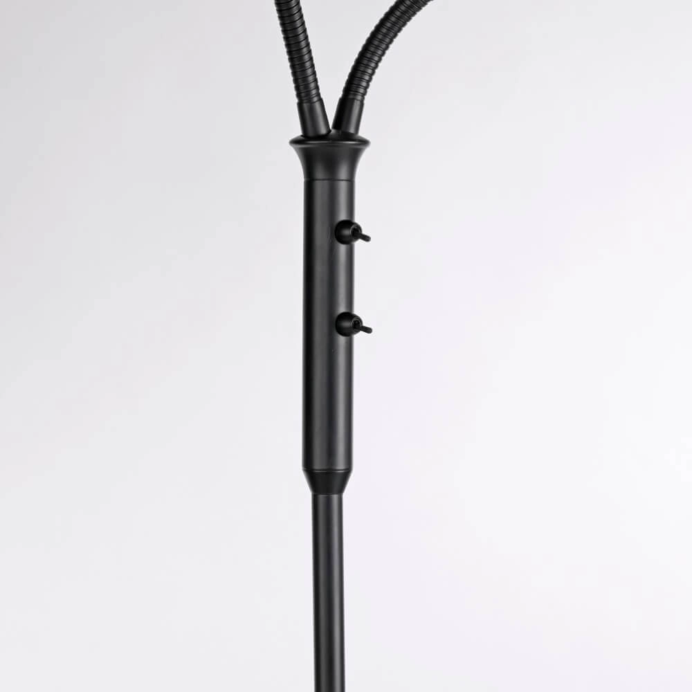 Zwarte vloerlamp Loki 2-lichts Just Light 4043689000837