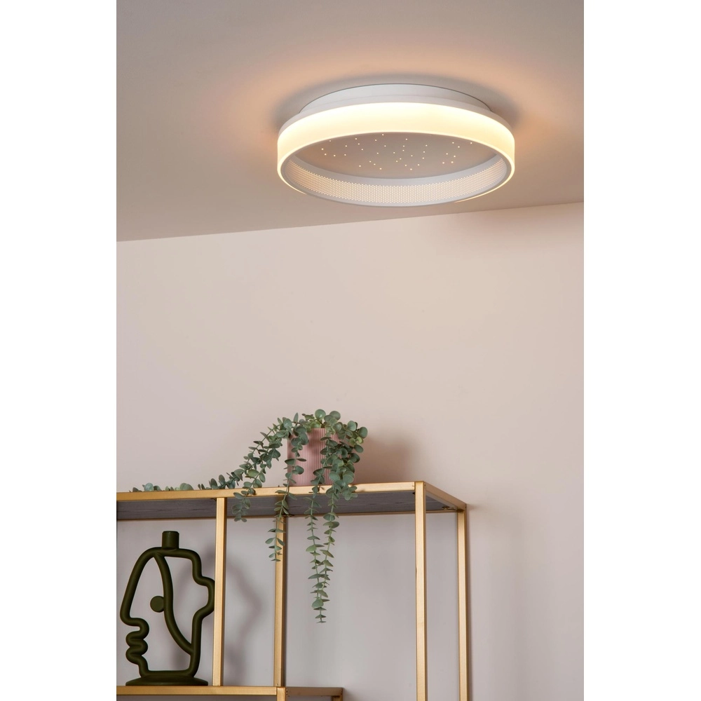 Design plafonniere Estreja Ø 40cm wit Lucide 5411212712813