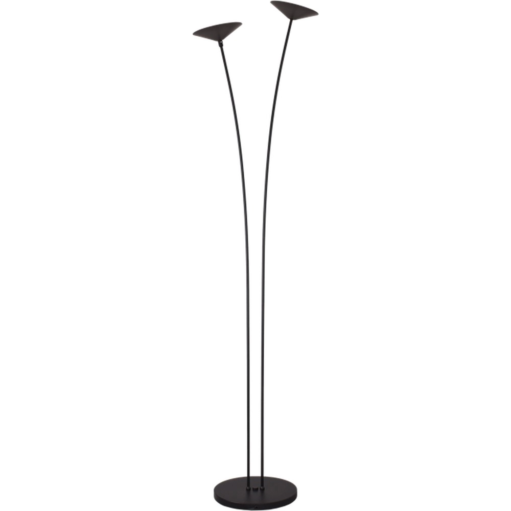 2-lichts vloerlamp Ceppo zwart