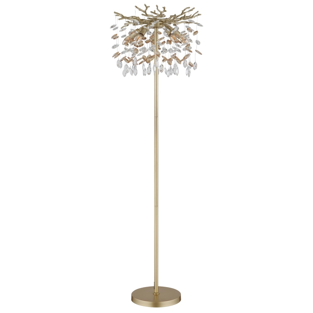 Vloerlamp Queena goud Ø 46cm Globo 9007371533688