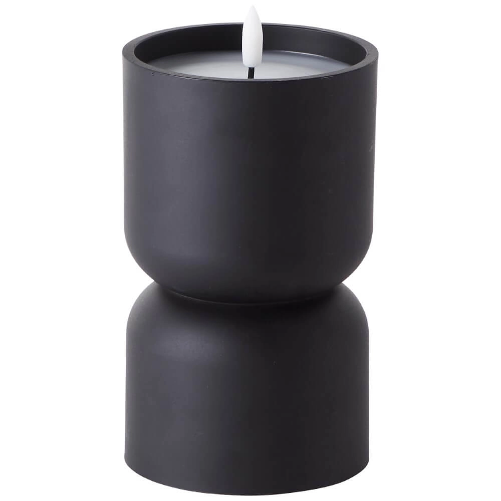 Kaarslampje Lovere zwart 18,5cm Brilliant 4004353435447