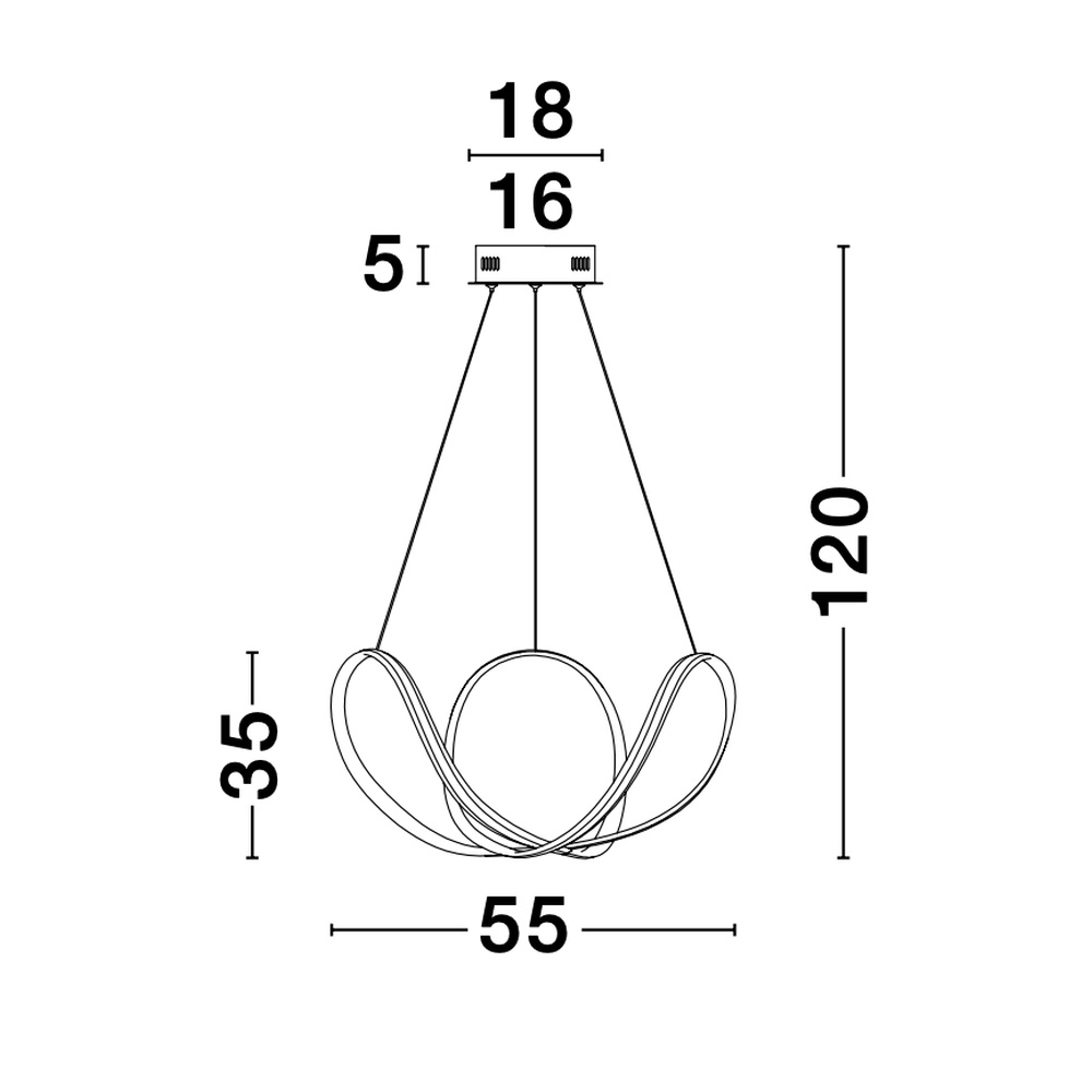 Design hanglamp Apus zwart Ø 55cm Lyora 5212017419798
