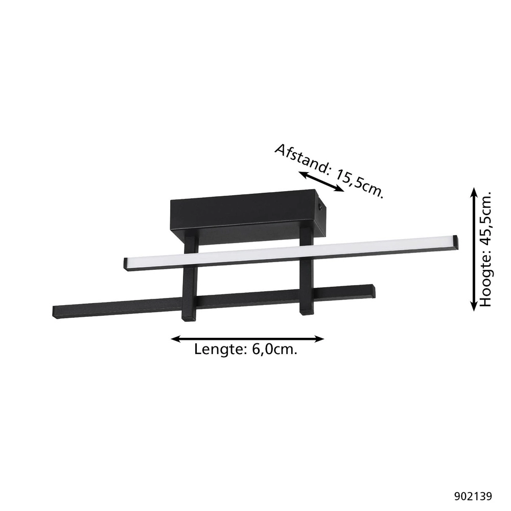 Design wandlamp Trepiliano zwart Eglo 9008606356683