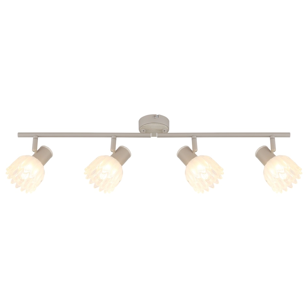 4-lichts plafondspot Planta zand bruin Globo 9007371575930