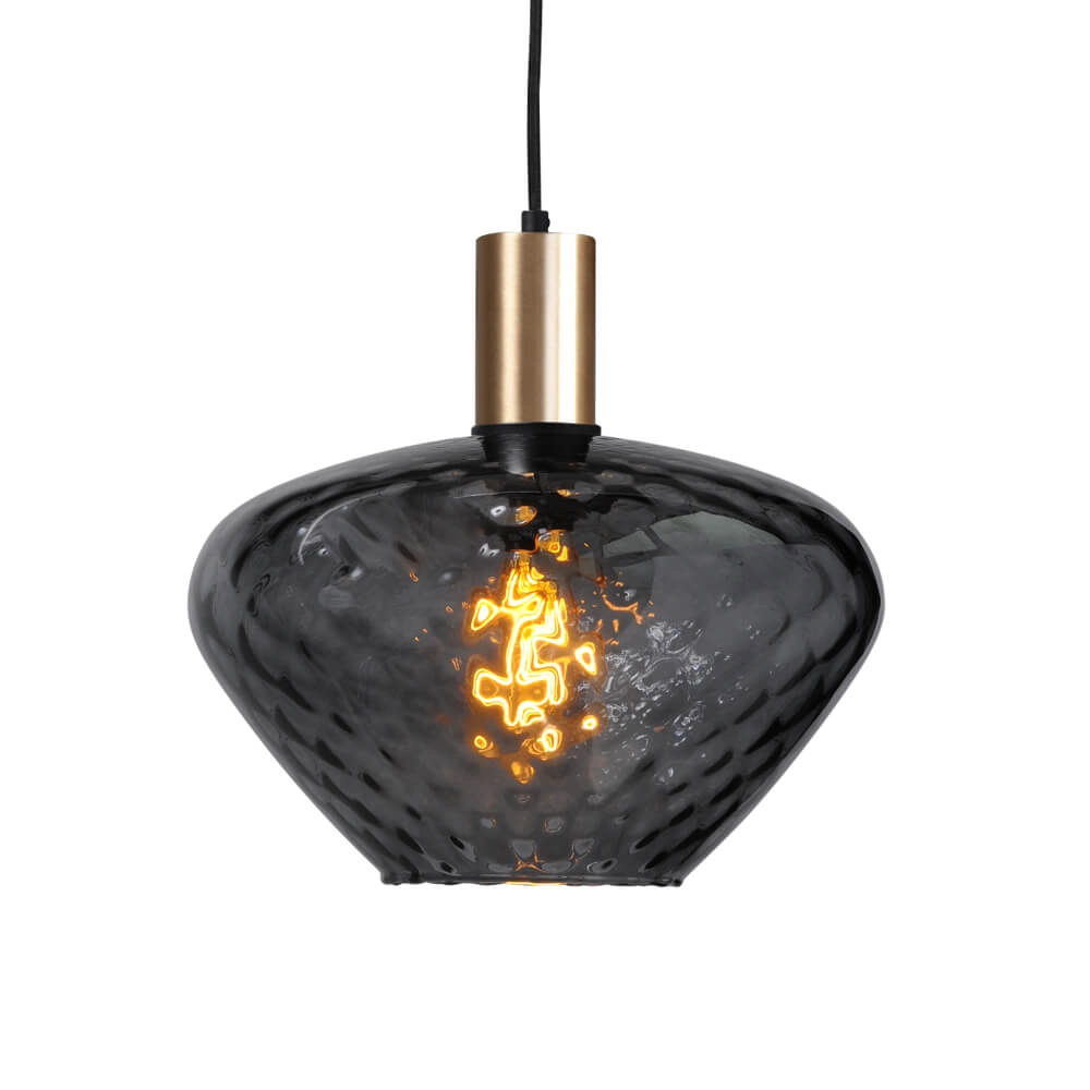 3-lichts hanglamp - goud - Porto met Blossom clear glazen Masterlight 8718121269641